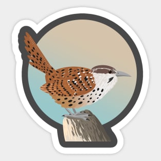 Spotted wren Sticker